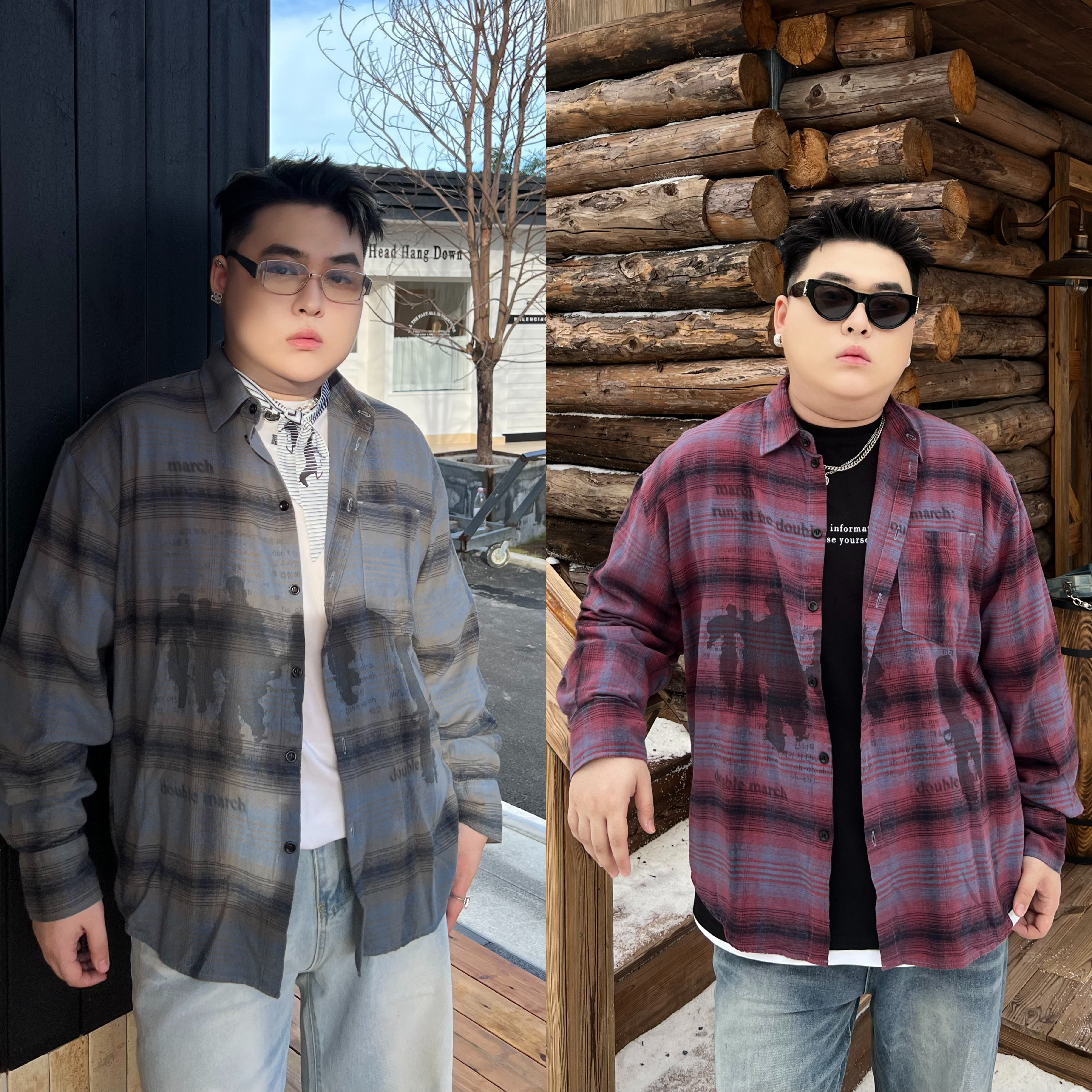 阿胖胖 大码复古格子衬衫男宽松休闲百搭长袖衬衣潮流时尚上衣,男装,衬衫,淘宝优惠券,粉丝福利购,淘宝优惠卷