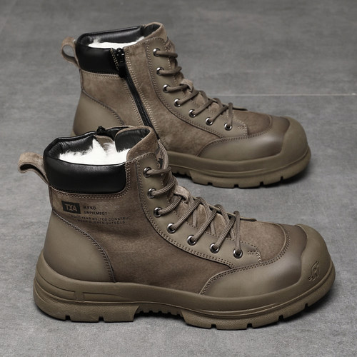 棉鞋保暖真皮雪地靴冬季