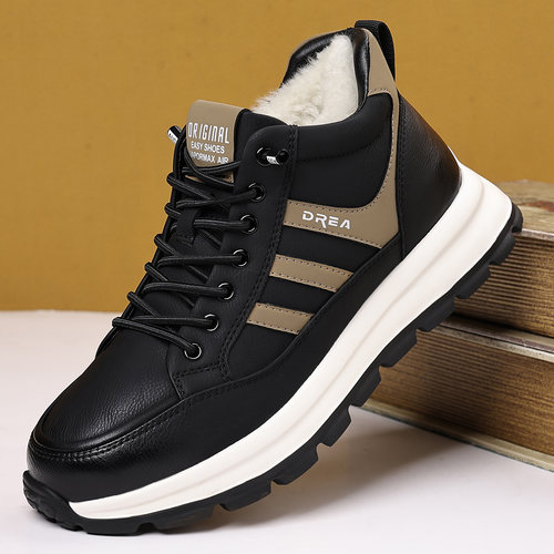 冬季新款真皮羊毛保暖棉鞋运动休闲防滑超轻皮毛一体东北棉鞋保暖