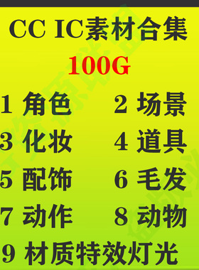 Character creator Iclone素材合集 角色 场景 化妆  毛发cc ic