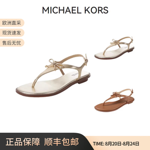 MICHAEL 40R4NRFA1 KORS 女士沙滩度假风蝴蝶结T型带平底夹趾凉鞋