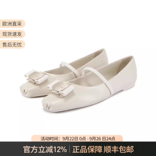 皮鞋 单鞋 0768868 女士羊皮蝴蝶结芭蕾舞平底鞋 菲拉格慕Ferragamo