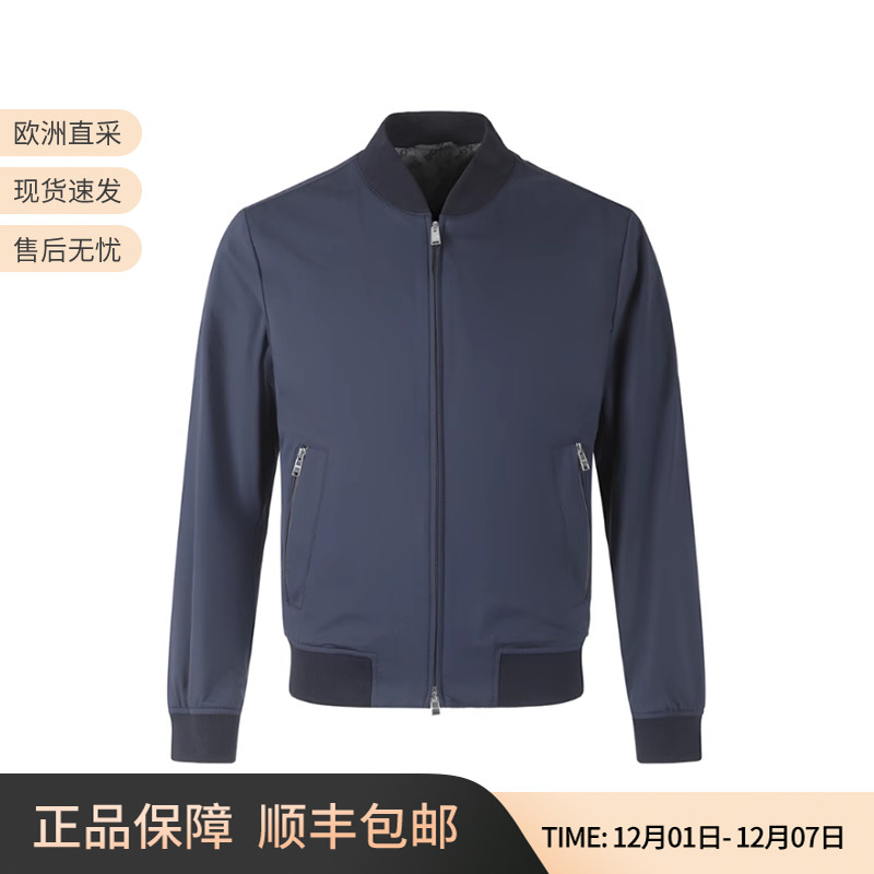 雨果博斯修身版拉链夹克上衣