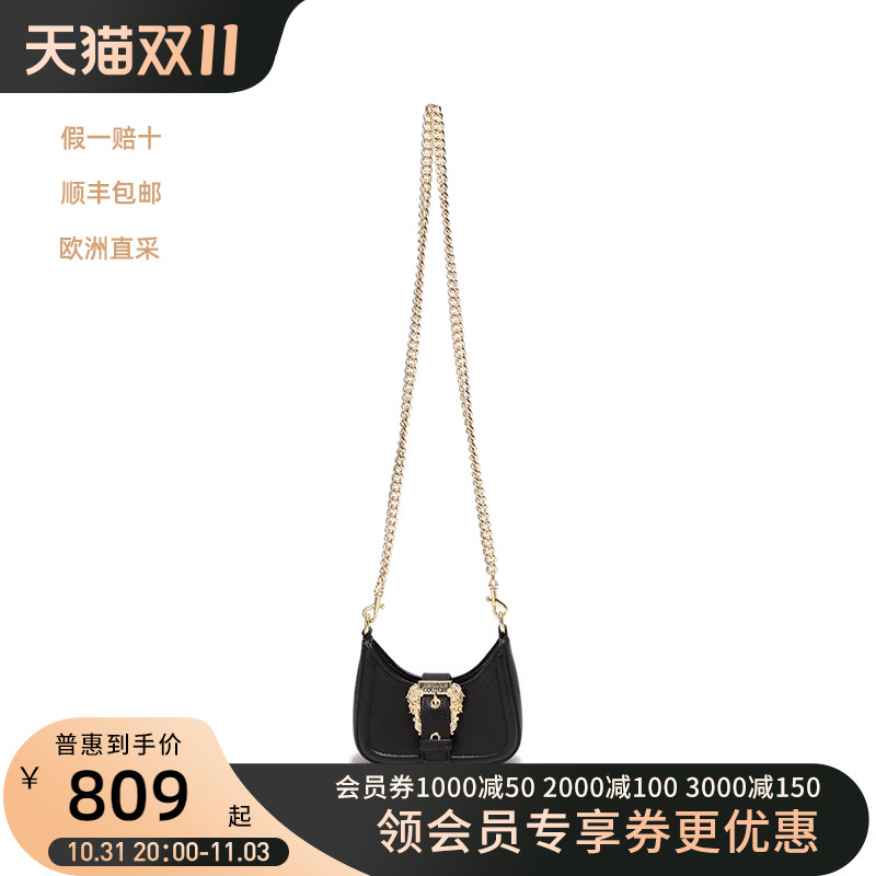 versace范思哲 VJC 女士搭扣单肩链条包小月牙包 74VA4BFV ZS413