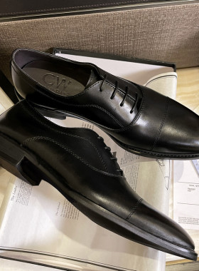 2025夏季牛津鞋男鞋真皮鞋正装商务休闲鞋新郎结婚三接头系带英伦