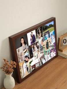 老式覆古相框空框超大挂墙展示架家庭多张照片组合放老照片钞票框