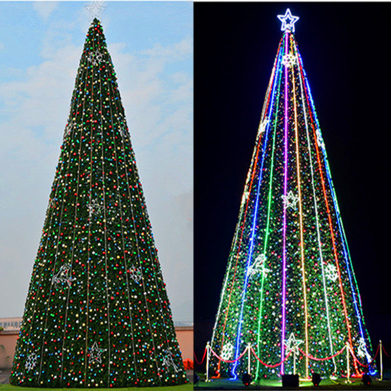 大型框架圣诞树4米5/6米7/8/9米10/15米发光树12米圣诞节装饰大树