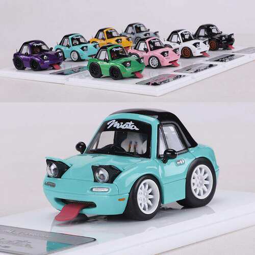 MJ 1:64马自达MX5 NA1 Miata Q版树脂车模收藏火车/摩托/汽车模型