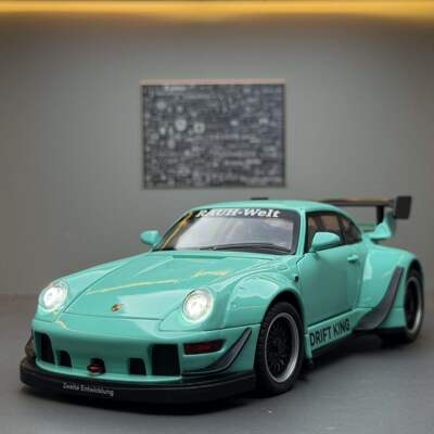 新款 嘉业合金车模1:22保时婕993RWB跑车声光儿童玩具模型摆件