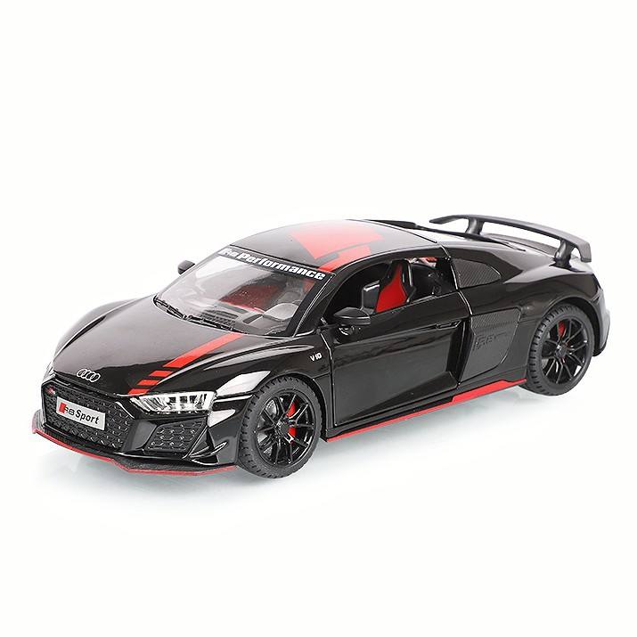 新款 1:24建元R8V10合金汽车模型仿真跑车摆件儿童金属玩具车