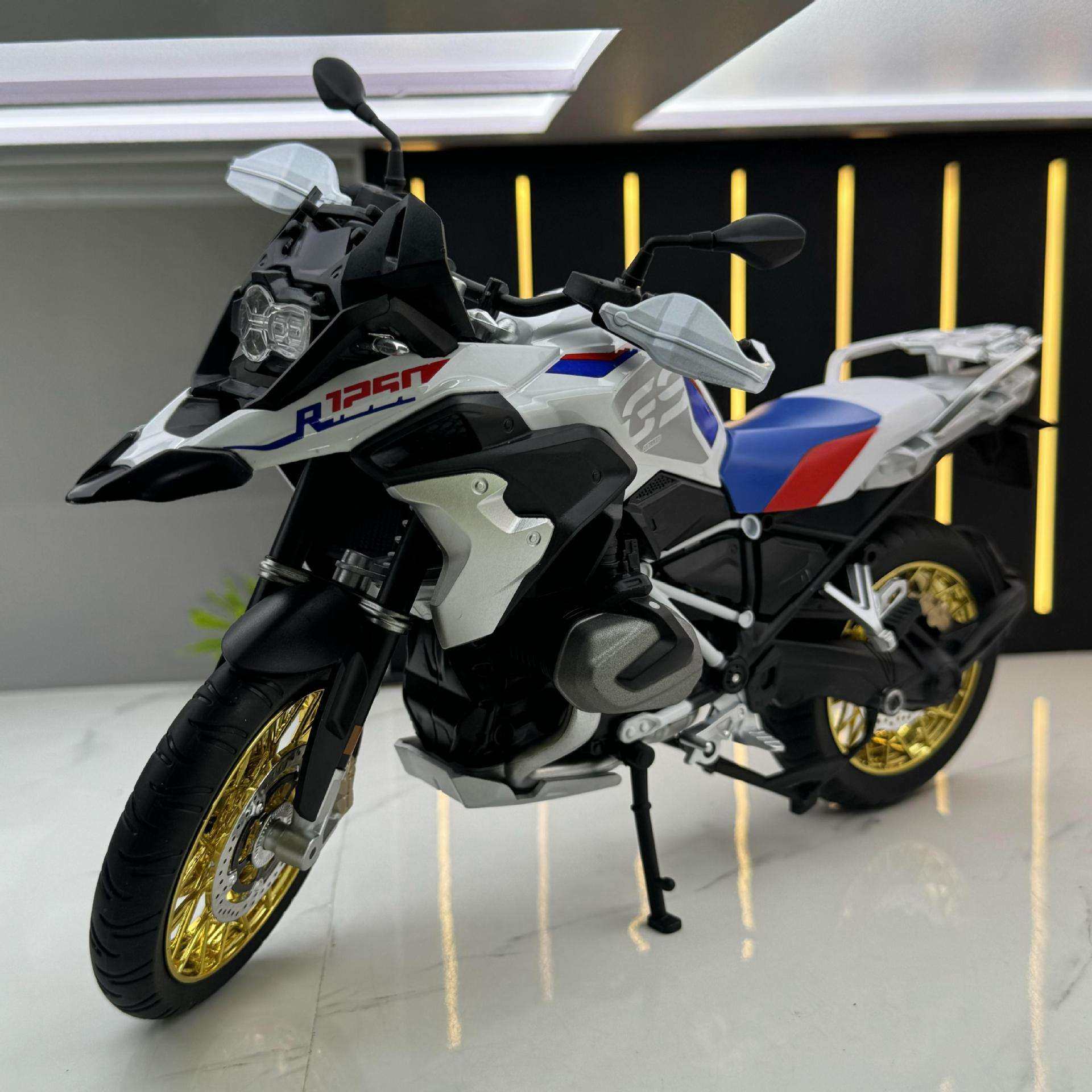新款 合金车模1:9水鸟R1250GS摩托车滑行玩具车带灯光模型摆件,模玩/动漫/周边/娃圈三坑/桌游,火车/摩托/汽车模型,淘宝优惠券,粉丝福利购,淘宝优惠卷