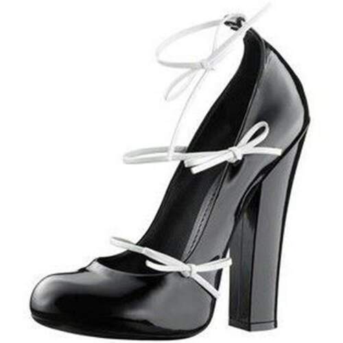 新款 跨境时装单鞋 圆头粗跟结外贸女鞋大码chuncky heel pumps