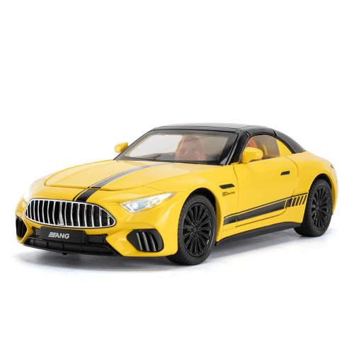 新款 （泡沫盒装）仿真1比22大奔-SL63合金敞篷跑车模型摆件玩具