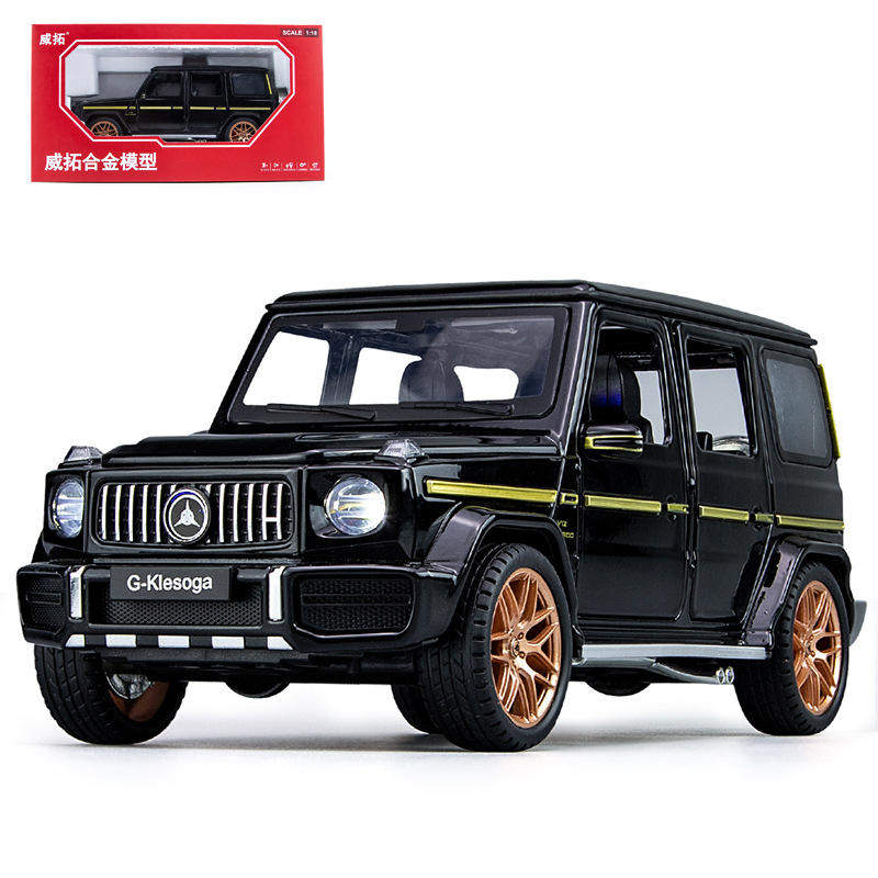 新款 [泡沫盒]铠威1:18 G63越野车合金声光玩具车模型