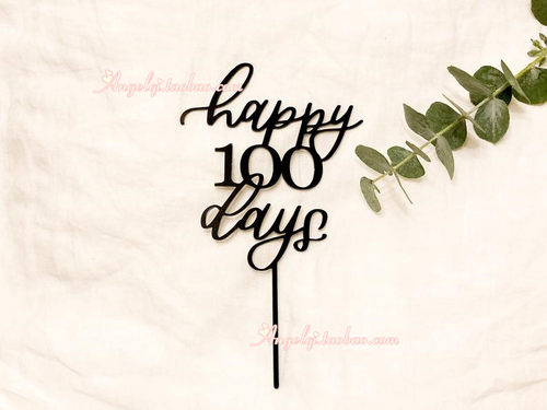 Happy100DaysCakeTopper