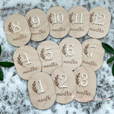 Custom Baby Milestone Marker 木质婴儿出生月份牌宝宝拍照道具