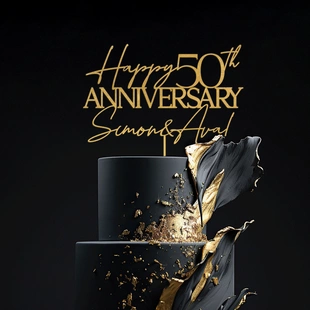 定制婚礼结婚周年纪念蛋糕插牌 Wedding Anniversary Cake Topper