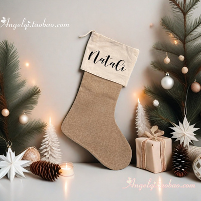 Personalized Name Christmas Stockings 定制圣诞袜圣诞节糖果袋
