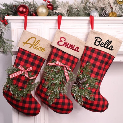 定制名字圣诞节礼物装饰圣诞袜Personalized Christmas Stockings
