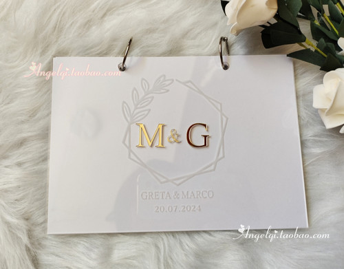 Custom wedding guest book 定制婚礼宾客本纪念册创意结婚礼物