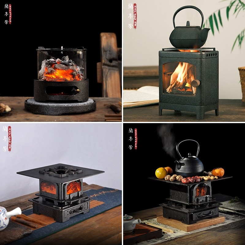 兰亭芳桌面观火炉取暖炭炉围炉煮火煮茶器家用碳火炉酒精炉茶炉明,餐饮具,煮茶炉,淘宝优惠券,粉丝福利购,淘宝优惠卷