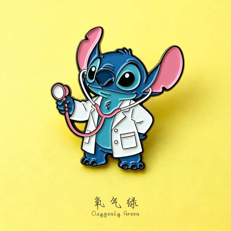 史迪奇卡通医生胸针个性趣味医学生周边医生白大褂饰品医师节礼物图片