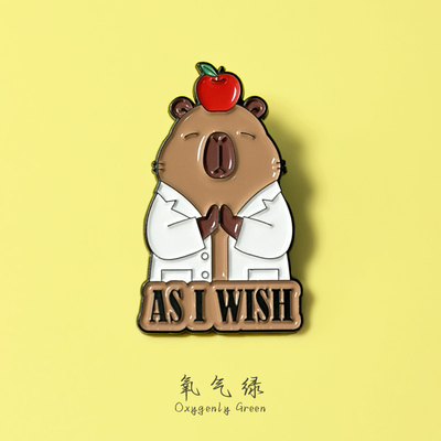As I wish卡皮巴拉卡通医生胸针白大褂配饰护士服装饰医学生礼物