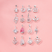 S990银吊坠女纯银跳动心形单坠单独项链足银坠子单颗不含链配挂饰