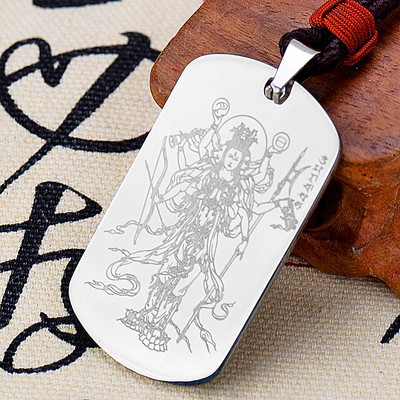 道系挂坠斗姥吊坠钛钢项链挂饰女