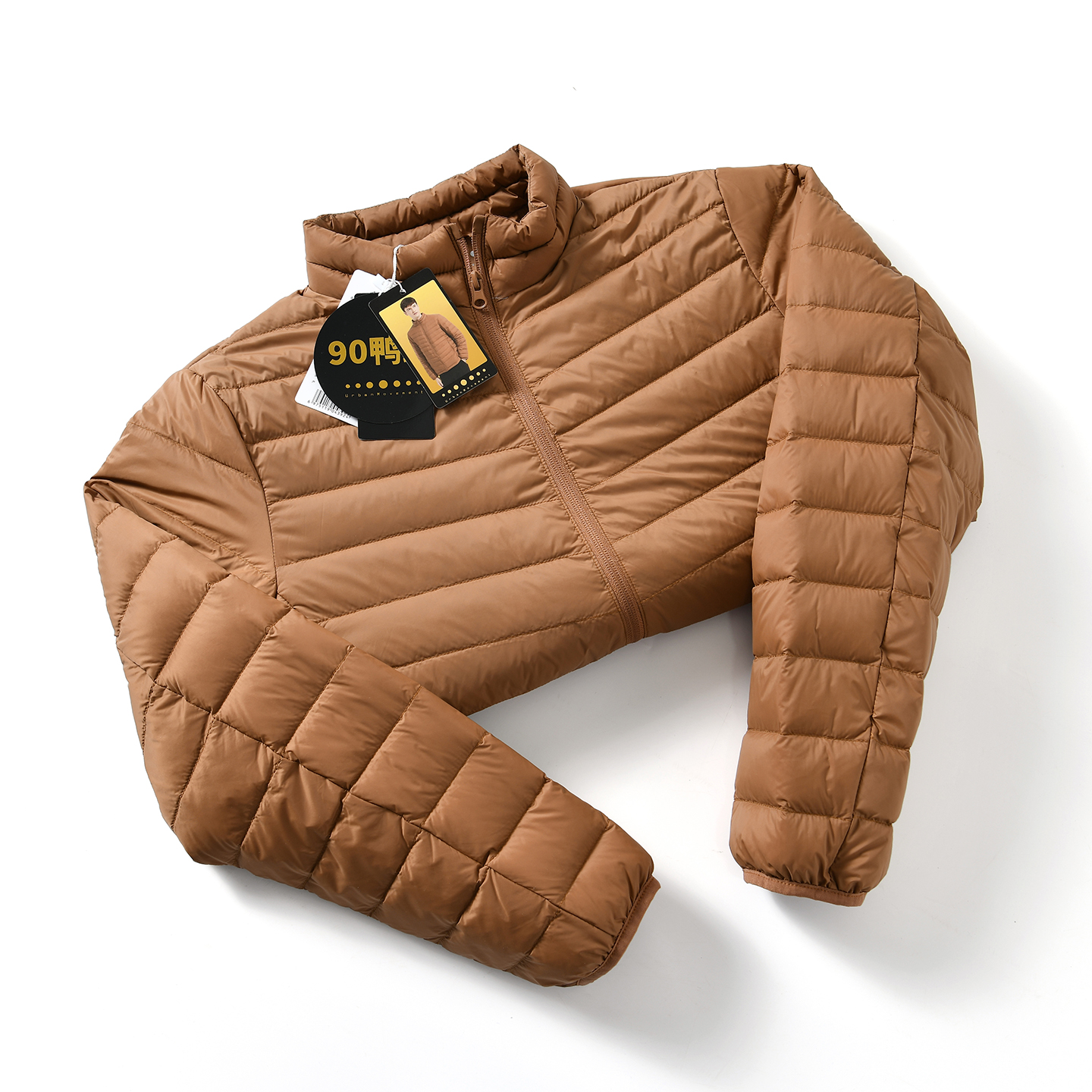 【90鸭绒~轻便保暖+防泼水】秋冬男士立领休闲百搭薄款羽绒服外套