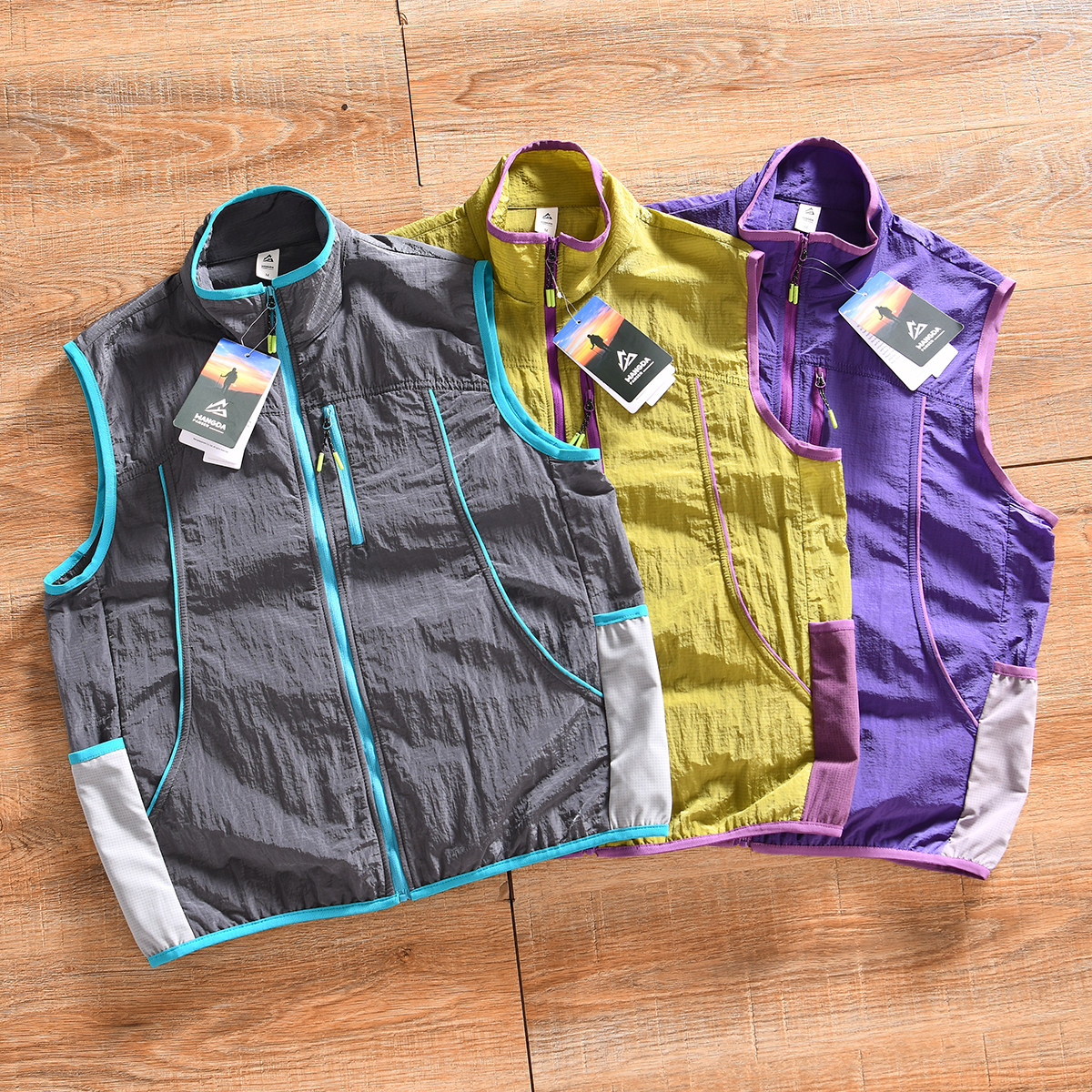 【山系机能~方格肌理/防泼水】夏季男女户外立领马甲运动速干坎肩,男装,常规马甲,淘宝优惠券,粉丝福利购,淘宝优惠卷