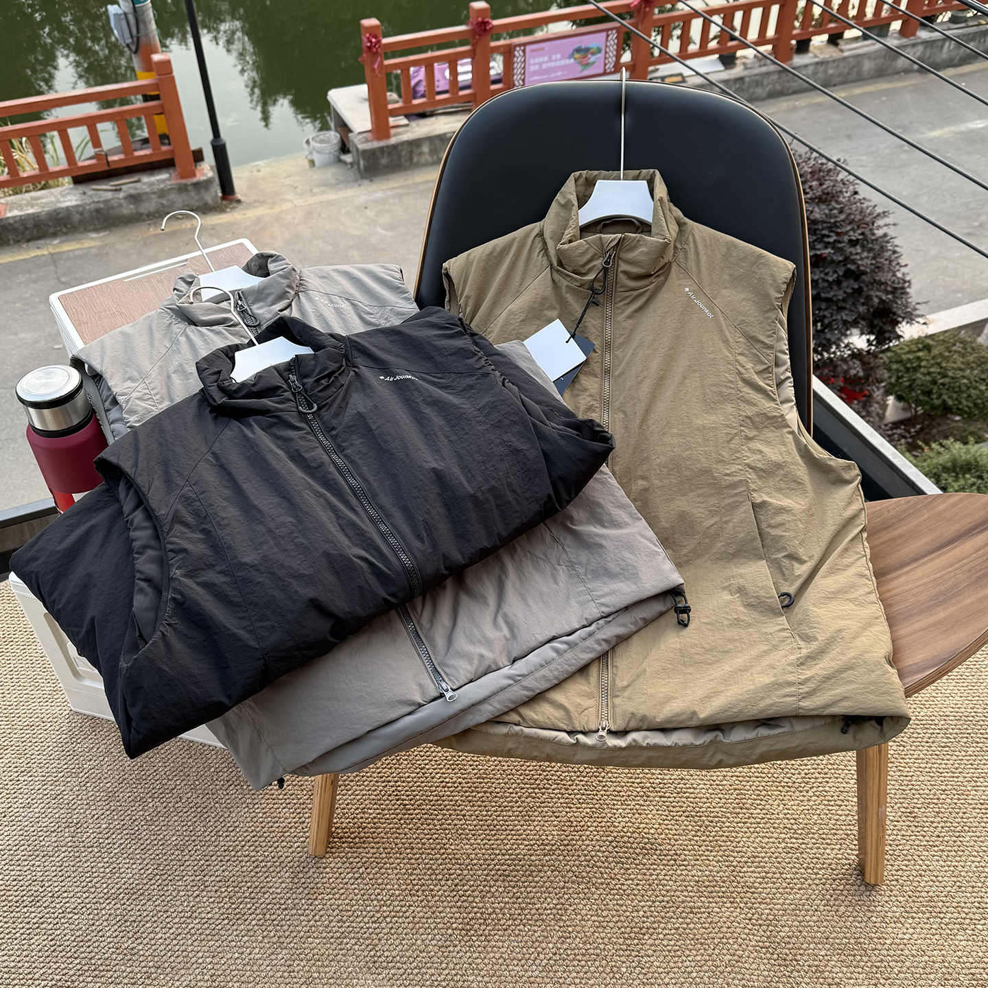 【户外机能~防风防泼水+加厚保暖】冬季男士日系立领运动棉衣马甲