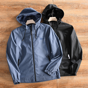 【南美单~PU涂层+防水保暖-外贸尾货】春季男士连帽休闲夹克外套