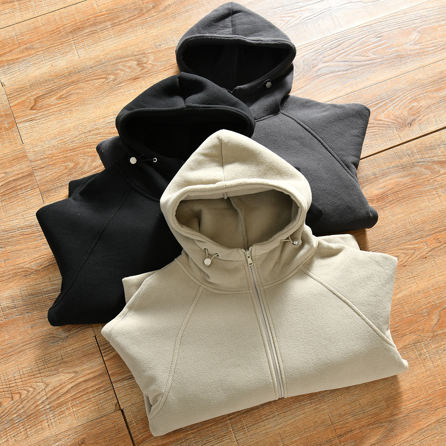 【蓄热保暖+3D立裁~ODM订单】秋冬男户外休闲连帽摇粒绒夹克外套