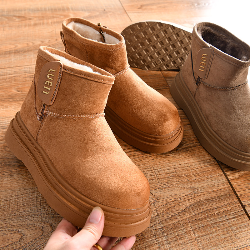 【公司单~加绒加厚-外贸尾货】冬季女士防滑耐磨高帮保暖雪地靴潮,女鞋,时尚雪地靴,淘宝优惠券,粉丝福利购,淘宝优惠卷