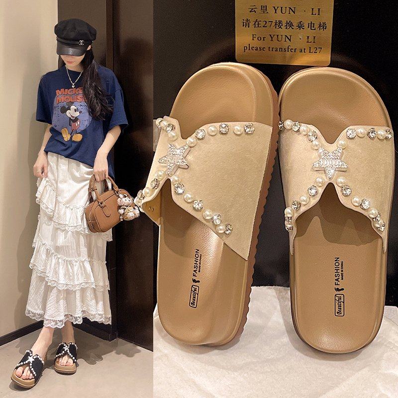 勃肯凉拖鞋女夏外穿2026新款外出沙滩厚底水砖一字休闲拖鞋高级感,女鞋,一字拖,淘宝优惠券,粉丝福利购,淘宝优惠卷