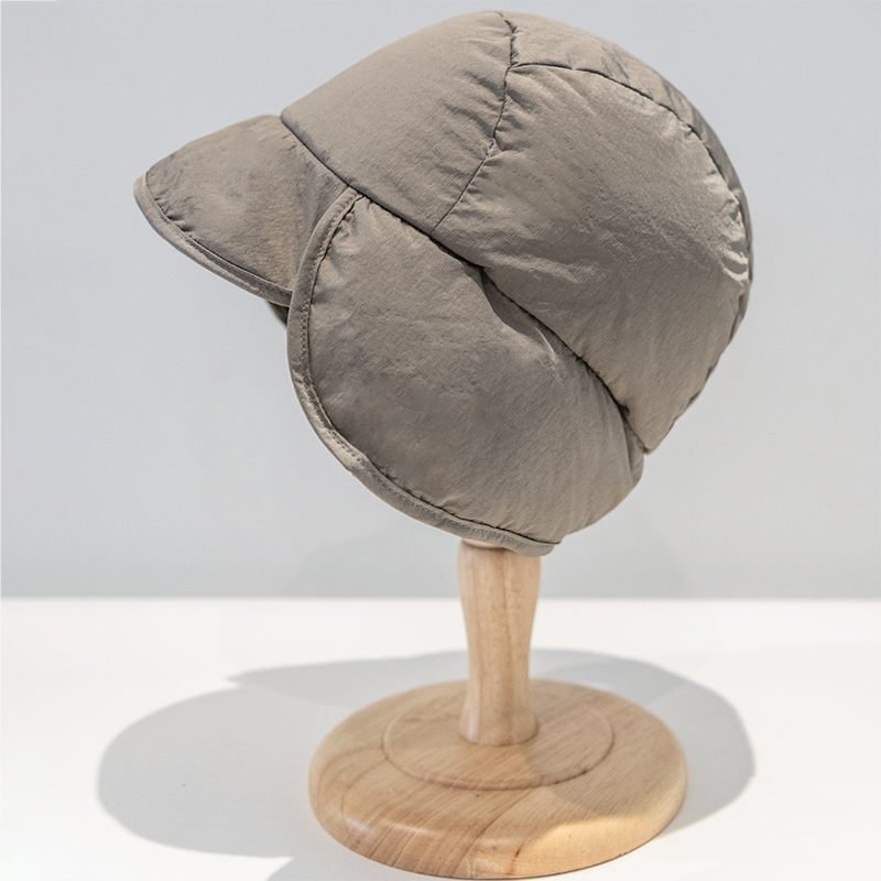 真羽绒保暖实力派护耳防水头盔内衬内胆帽子男女冬骑车防风帽新款