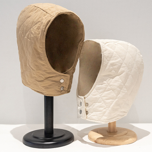 无帽檐头盔内胆内衬羽绒棉包头骑车帽子男女冬季 护耳朵防风百搭软