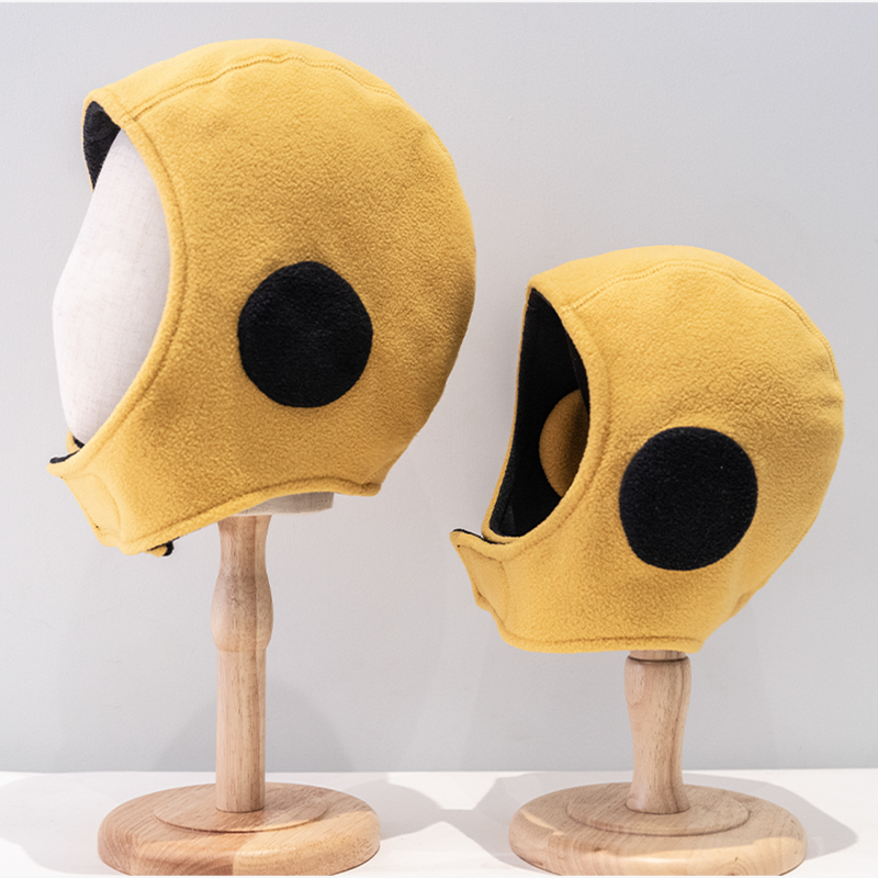 亲子款冷帽无帽檐摇粒绒双层加厚头盔内胆帽子暖骑车帽滑雪骑行帽