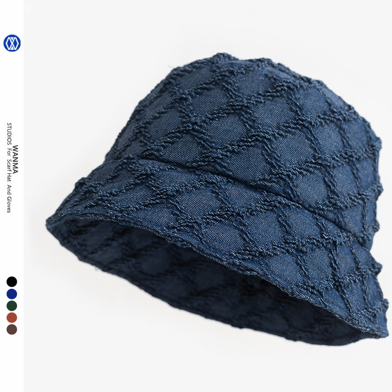 藏青蓝色文艺复古纯棉布渔夫帽子女秋冬季水桶帽保暖盆帽设计感,服饰配件/皮带/帽子/围巾,帽子,淘宝优惠券,粉丝福利购,淘宝优惠卷