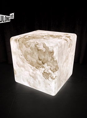 系列方形艺术家手工月球灯