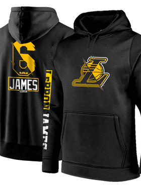 dpoy原创设计欧美高街湖人紫色詹姆斯科比男春秋薄款篮球卫衣连帽