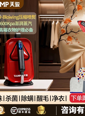 天骏手持式自动挂烫机烫衣服熨烫家用大蒸汽电熨斗除螨衣物护理机