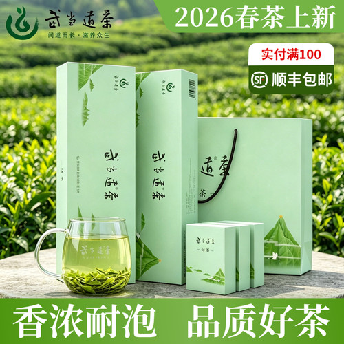 2026武当道茶高山云雾绿茶湖北武当山浓香茶叶自饮400g礼盒装 - 封面