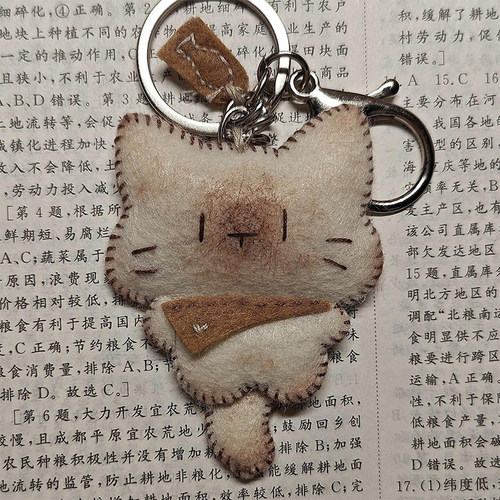 DIY手工可爱小猫咪玩偶不织布