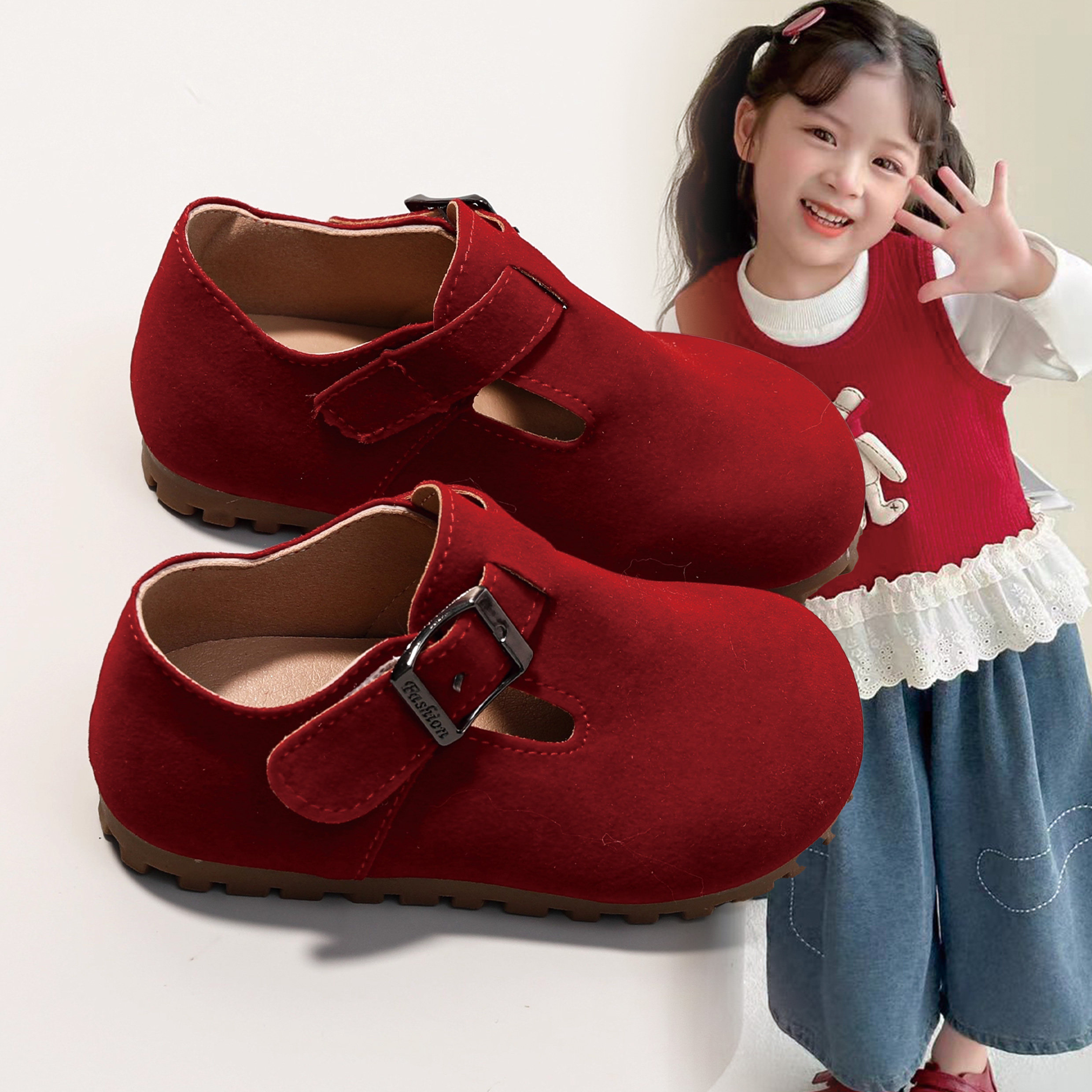 女童勃肯鞋儿童时尚小皮鞋2025新款春秋女宝宝女孩豆豆单鞋子软底,童鞋/婴儿鞋/亲子鞋,皮鞋,淘宝优惠券,粉丝福利购,淘宝优惠卷