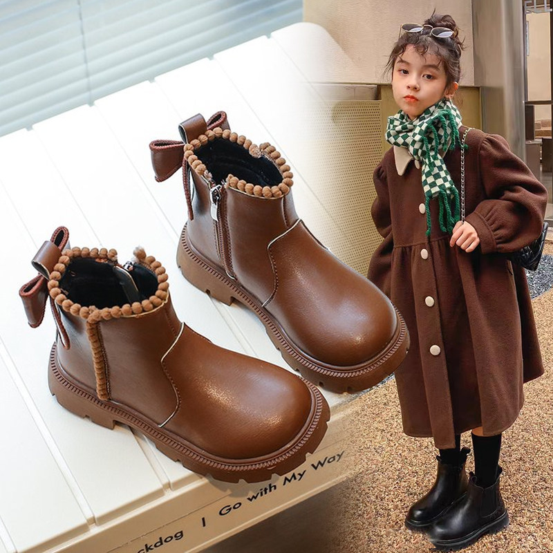 女童公主皮靴2025秋冬新款儿童英伦风马丁靴软底短靴宝宝加绒棉鞋,童鞋/婴儿鞋/亲子鞋,皮靴,淘宝优惠券,粉丝福利购,淘宝优惠卷