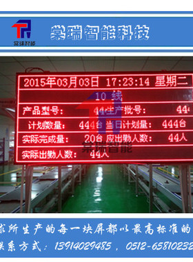 实际出勤人数LED电子看板产品型号批号二次开发PLCmodbus TCP包邮
