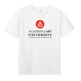 旧金山艺术大学T恤文化衫圆领纪念品男女校服半袖宽松AAU