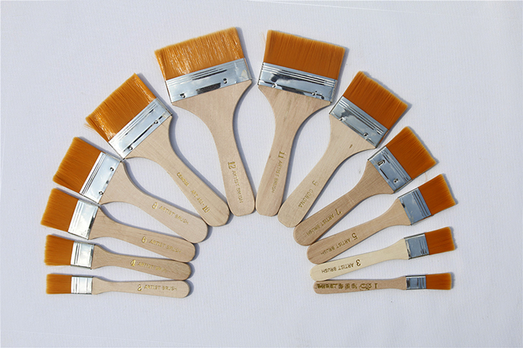 油画板刷尼龙毛板刷油画刷子毛水粉丙烯刷排刷刷子底纹刷美术用品